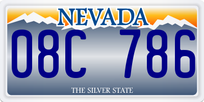 NV license plate 08C786