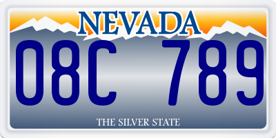 NV license plate 08C789