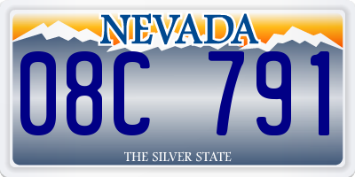 NV license plate 08C791