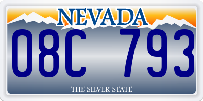 NV license plate 08C793