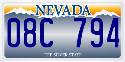 NV license plate 08C794