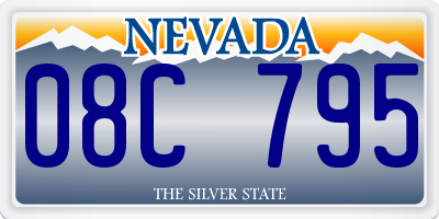 NV license plate 08C795