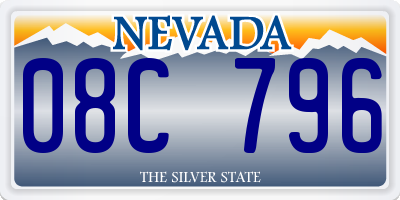 NV license plate 08C796
