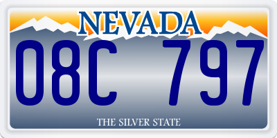 NV license plate 08C797
