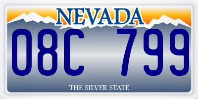 NV license plate 08C799