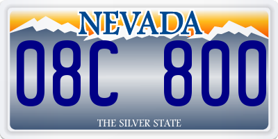 NV license plate 08C800