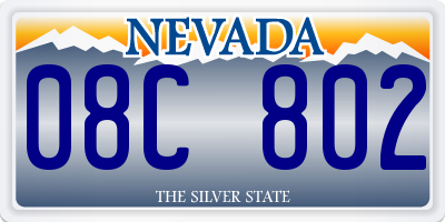 NV license plate 08C802