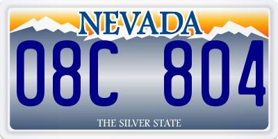 NV license plate 08C804
