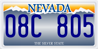 NV license plate 08C805