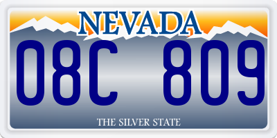 NV license plate 08C809