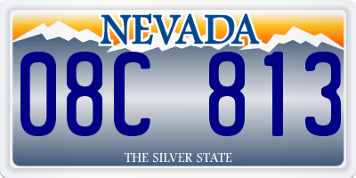 NV license plate 08C813