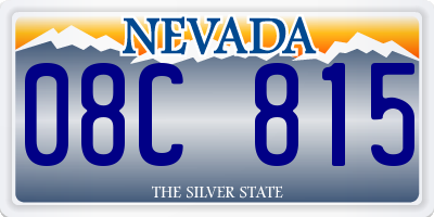 NV license plate 08C815