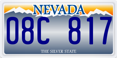 NV license plate 08C817
