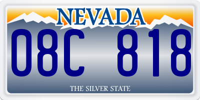 NV license plate 08C818