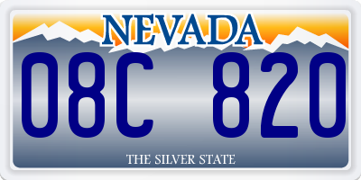 NV license plate 08C820