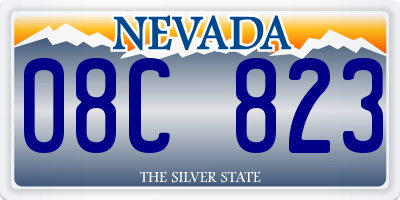 NV license plate 08C823