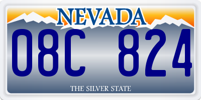 NV license plate 08C824