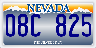NV license plate 08C825