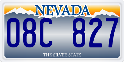 NV license plate 08C827