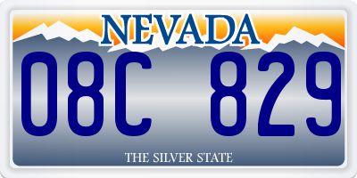 NV license plate 08C829