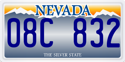 NV license plate 08C832