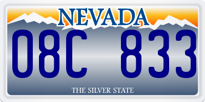 NV license plate 08C833