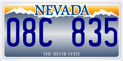 NV license plate 08C835