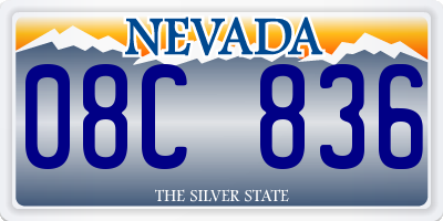 NV license plate 08C836