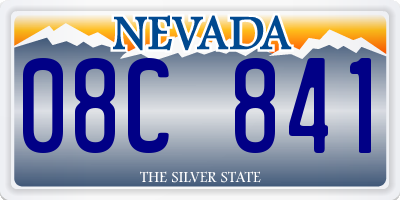 NV license plate 08C841