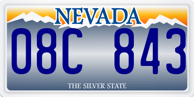 NV license plate 08C843