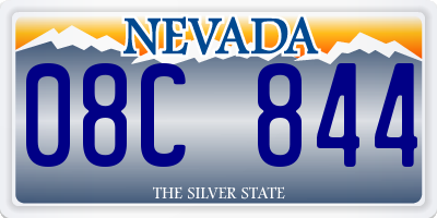 NV license plate 08C844