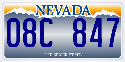 NV license plate 08C847