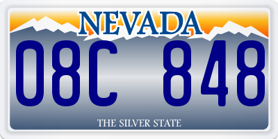 NV license plate 08C848