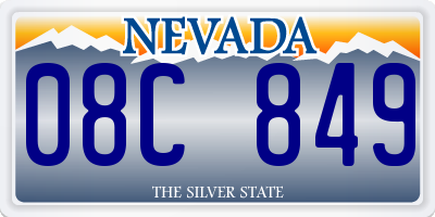 NV license plate 08C849