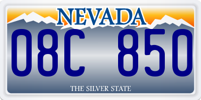 NV license plate 08C850