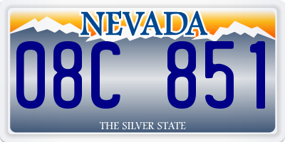 NV license plate 08C851