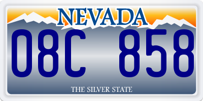 NV license plate 08C858
