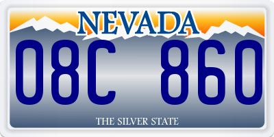 NV license plate 08C860