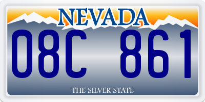 NV license plate 08C861