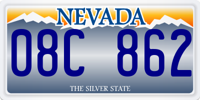 NV license plate 08C862