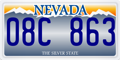 NV license plate 08C863