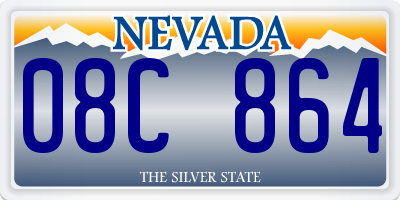 NV license plate 08C864