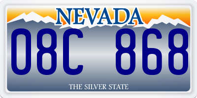 NV license plate 08C868