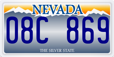 NV license plate 08C869