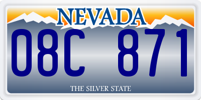 NV license plate 08C871