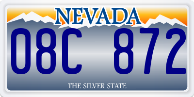 NV license plate 08C872