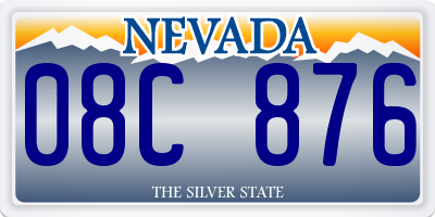 NV license plate 08C876