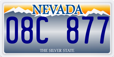 NV license plate 08C877