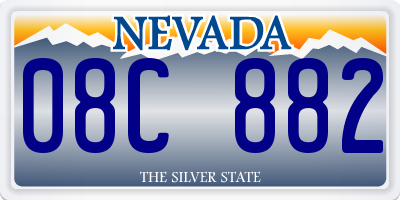 NV license plate 08C882