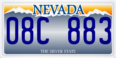 NV license plate 08C883